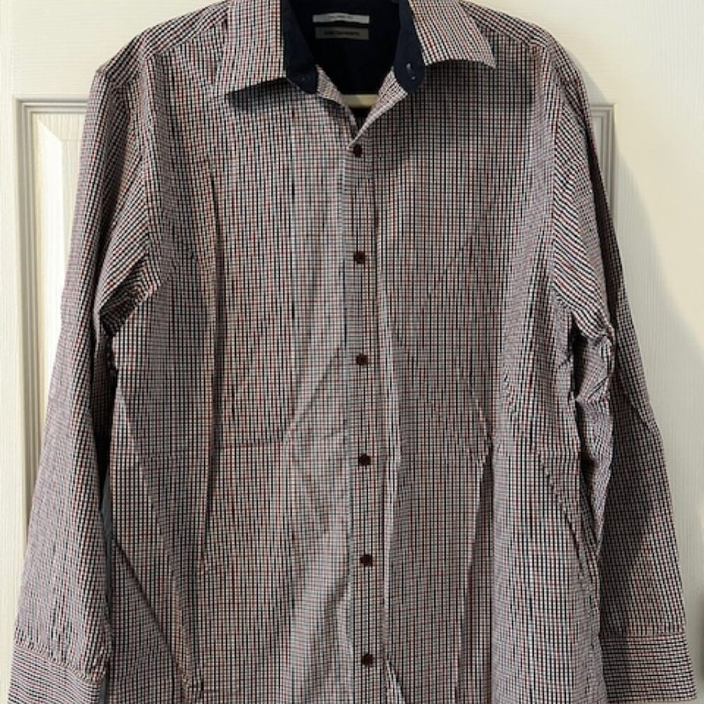 Johnston & Murphy Button Down Shirt Mens MD Long Sleeve
